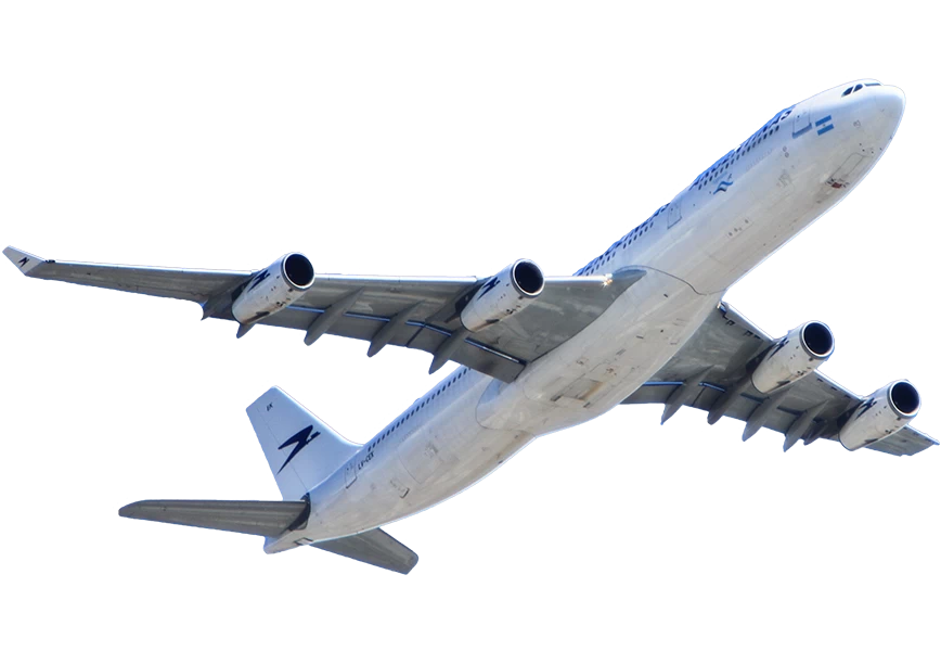 Free Premium PNG White Passenger Plane Flying on Sky