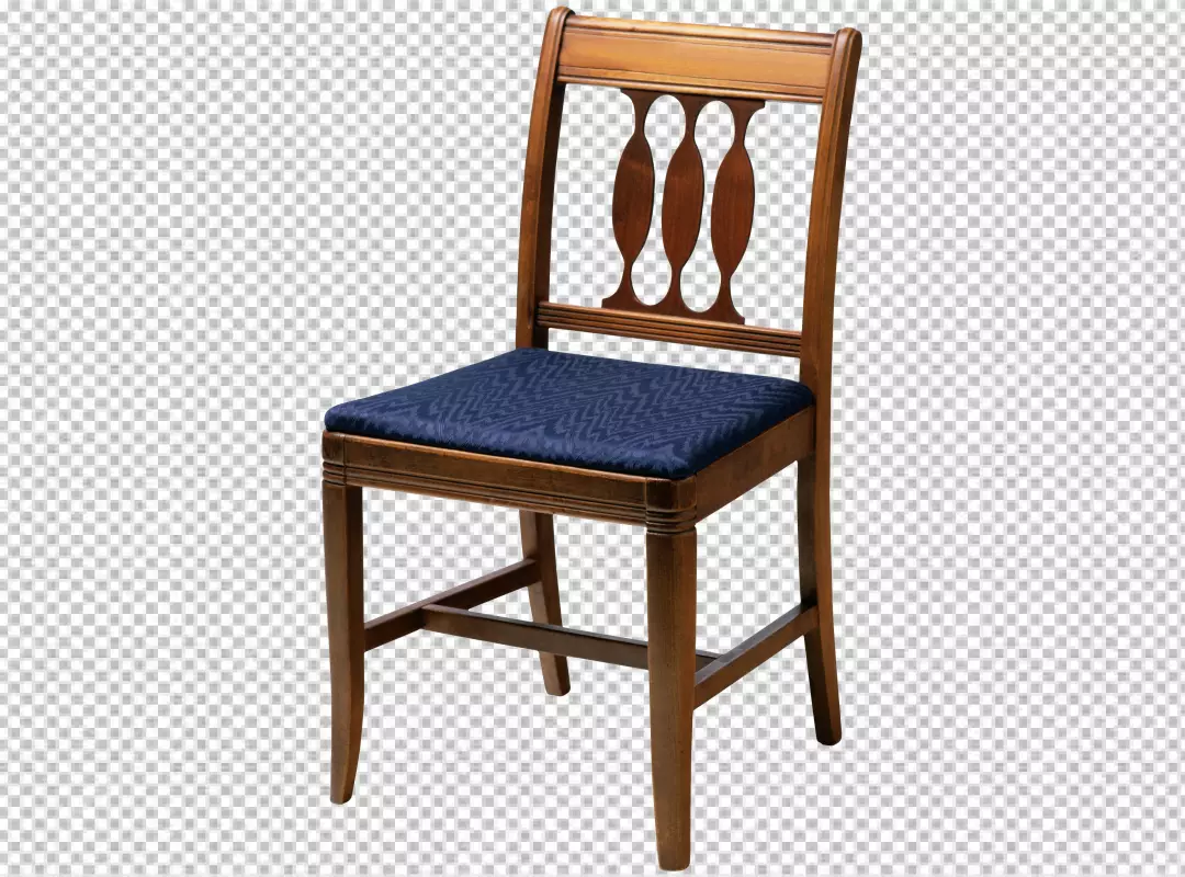 Free Premium PNG Wooden chair from turn of 70s and 80s from previous century with soft red seat Polish design and production View from the side Chair