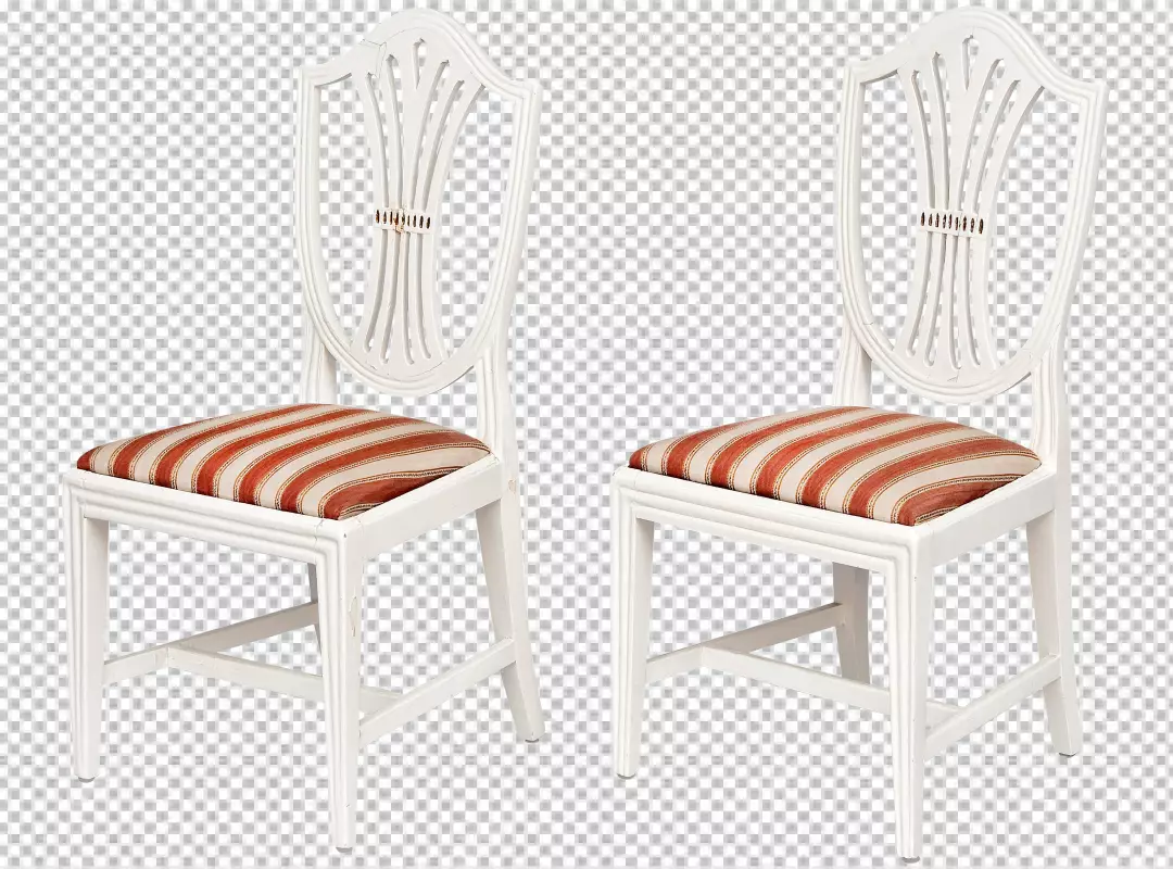 Free Premium PNG Wooden chair with a black leather seat isolated on transparent background 