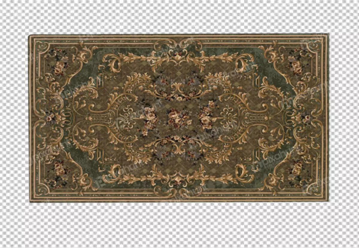 Free Premium PNG woven antique Turkish carpet 