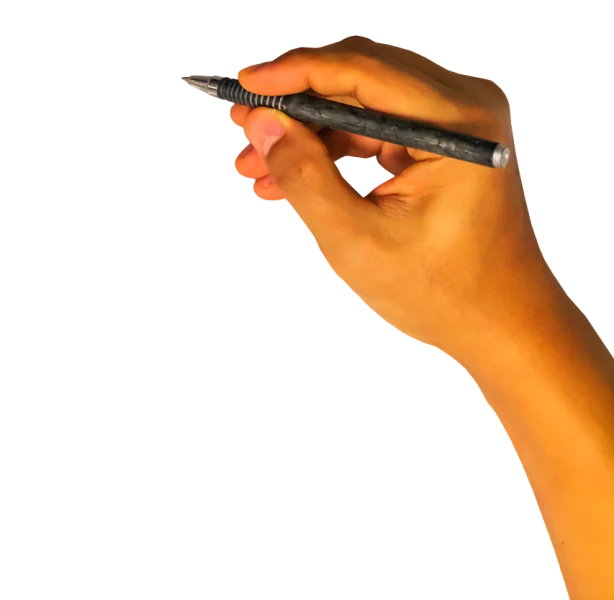 Free Premium PNG Writing Hand With Hold A Boll pen royalty-free stock