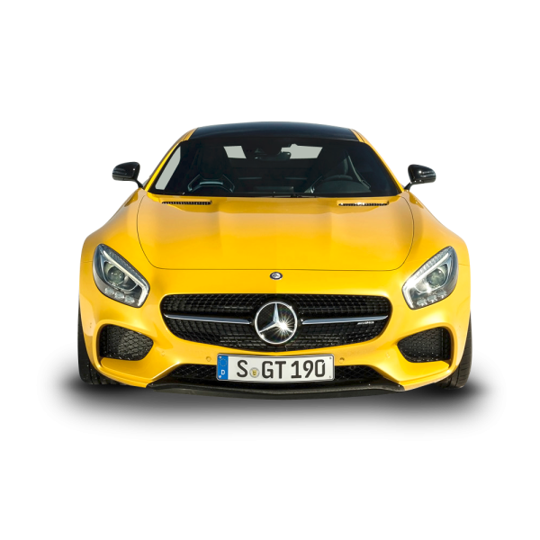 Free Premium PNG Yellow Mercedes AMG GT Solarbeam Car Front