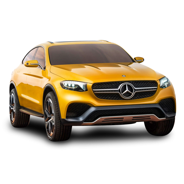Free Premium PNG Yellow Mercedes Benz GLC Coupe Car