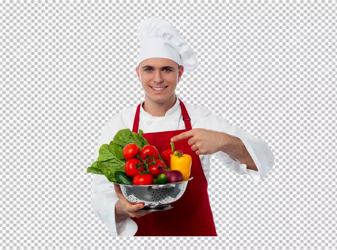 Free Premium PNG Young smiling afro-american cook in chef uniform holds cake on plate and thumbs up isolated on green wall