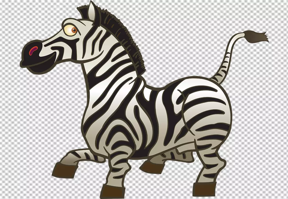 Free Premium PNG Zebra is smiling and has its eyes open