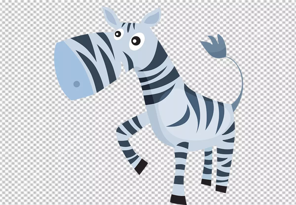 Free Premium PNG Zebra standing on its hind legs