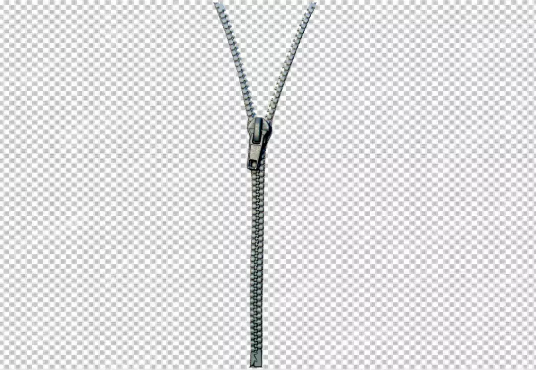 Free Premium PNG Zipper is made of metal and has a black slider and is open and the teeth are exposed