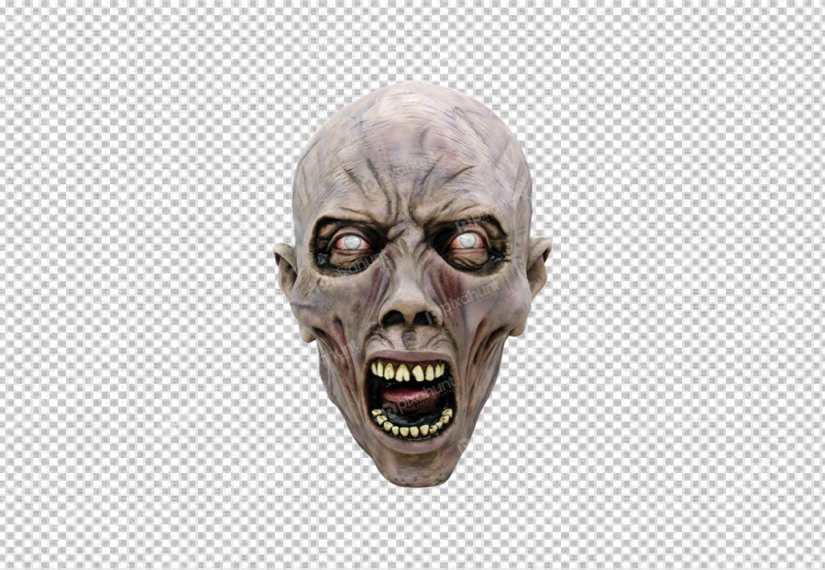 Free Premium PNG Zombie face portrait isolated
