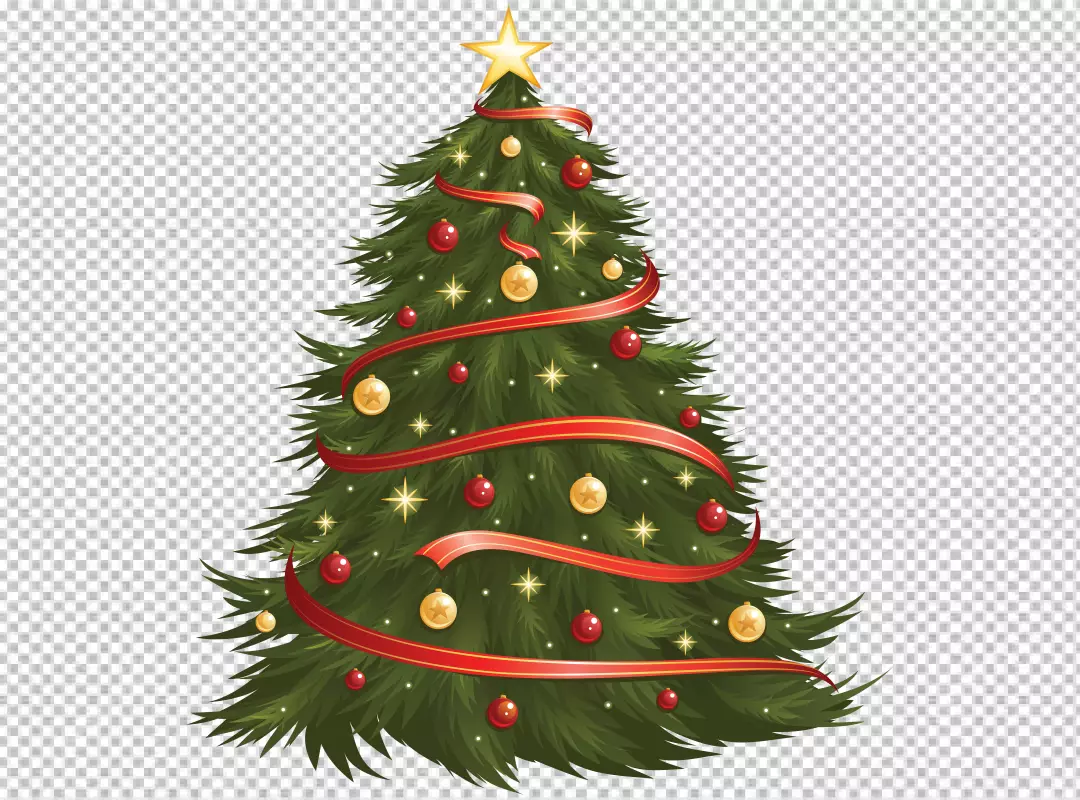 Free Premium PNG Christmas tree isolated on a transparent background