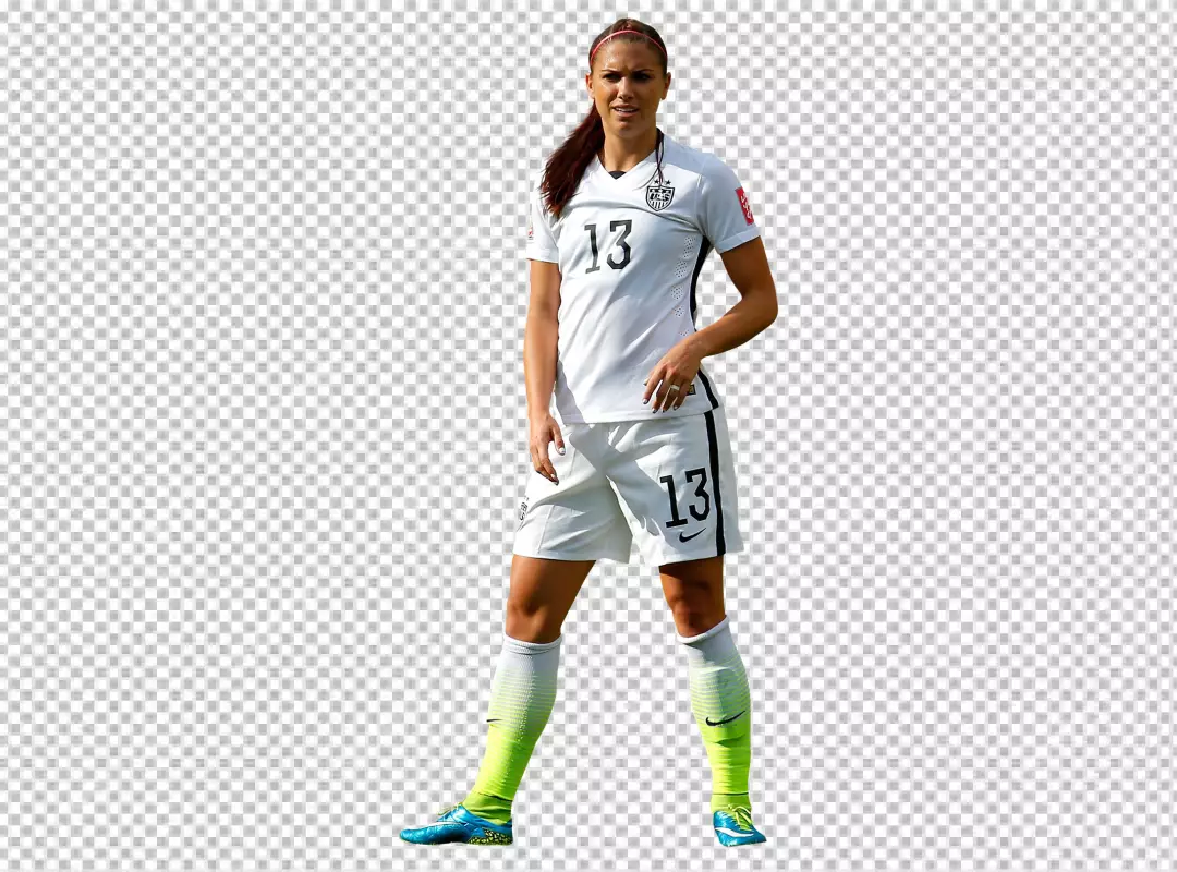 Free Premium PNG USA Women Football Player Alex Morgan And looking in the eyes