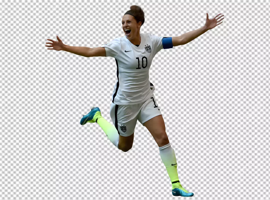 Free Premium PNG USA Women Football Player Carli Lloyd win the match