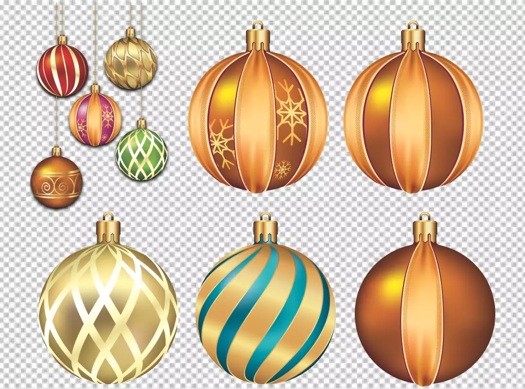 Free Premium PNG View of christmas tree decorations PNG