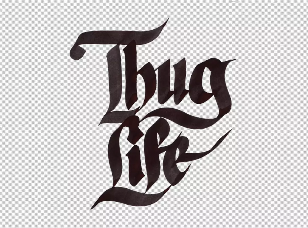 Free Premium PNG Thug Life Text Thick