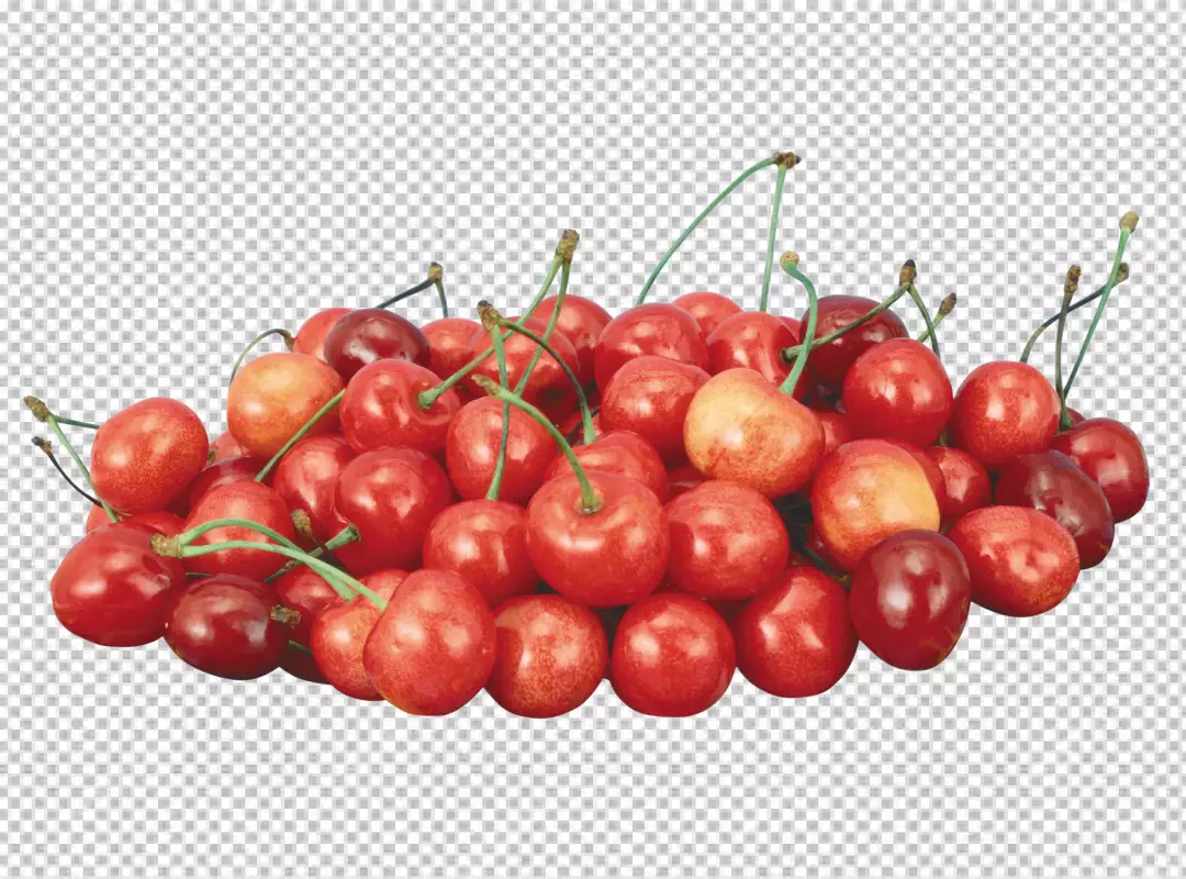 Free Premium PNG Cherry with leaves isolated