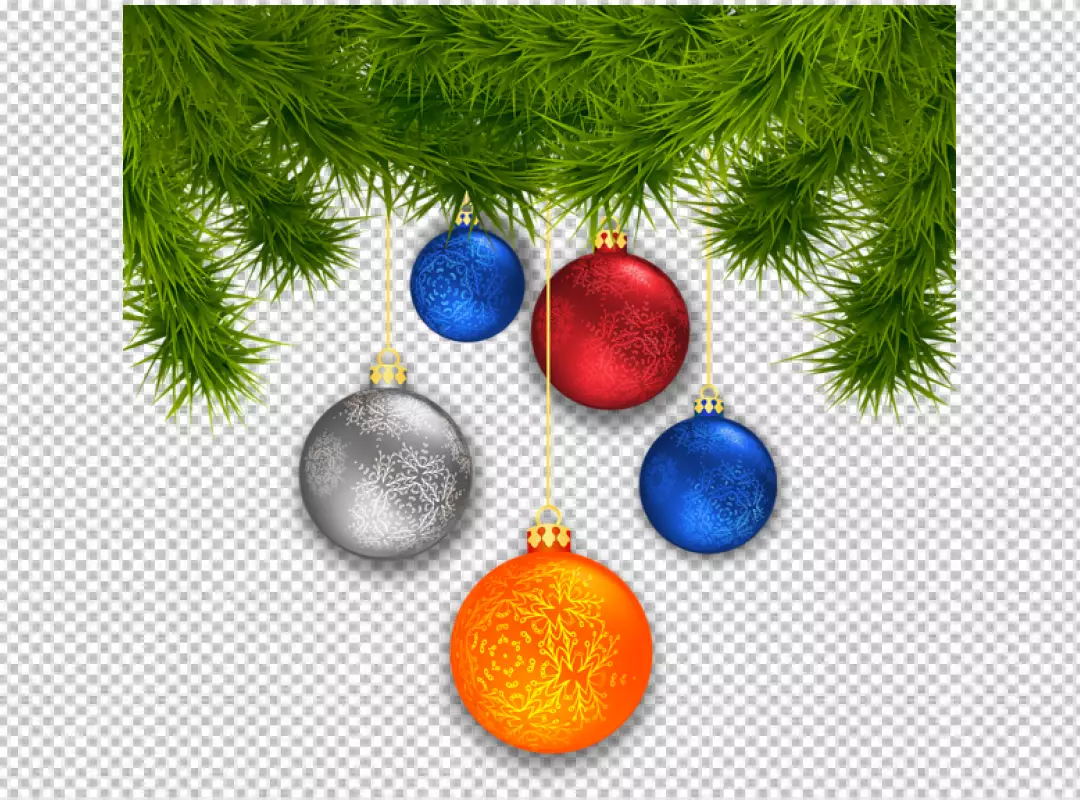 Free Premium PNG Christmas bauble with gold swirls and patterns isolated on png bg