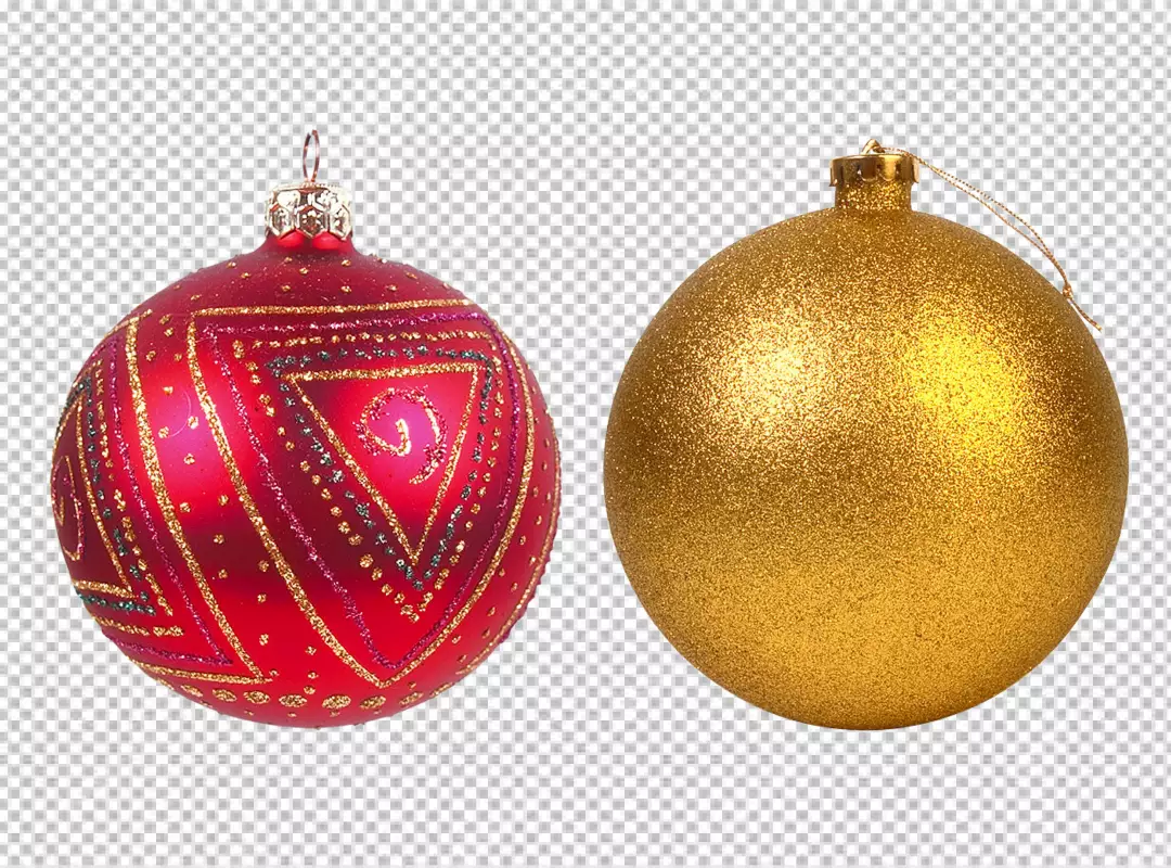 Free Premium PNG A bunch of christmas balls hanging from a string transparent background 