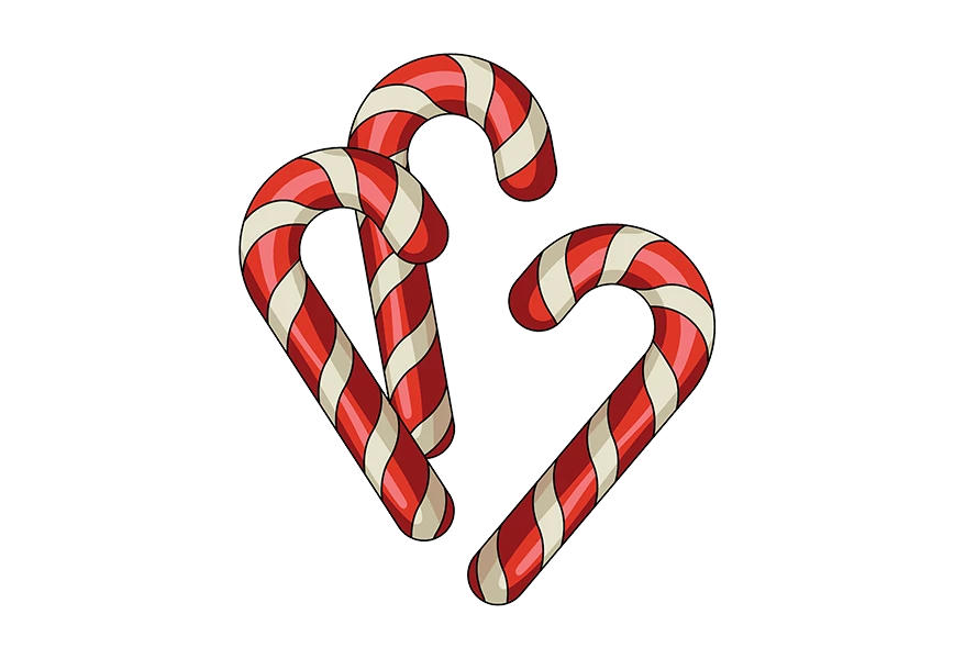 Free Premium PNG Vintage candy cane watercolor illustration  transparent  background