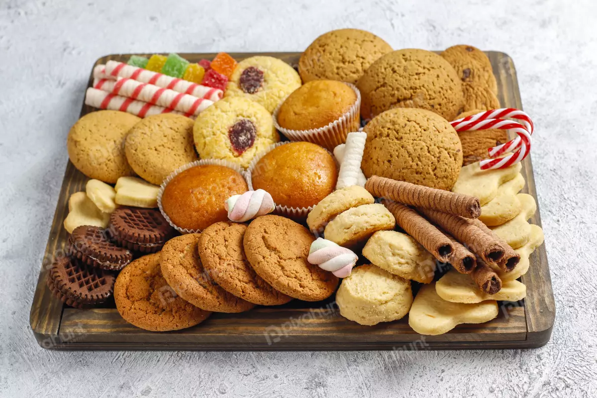 Free Premium Stock Photos Sweet dish pattern | Christmas sweets platter