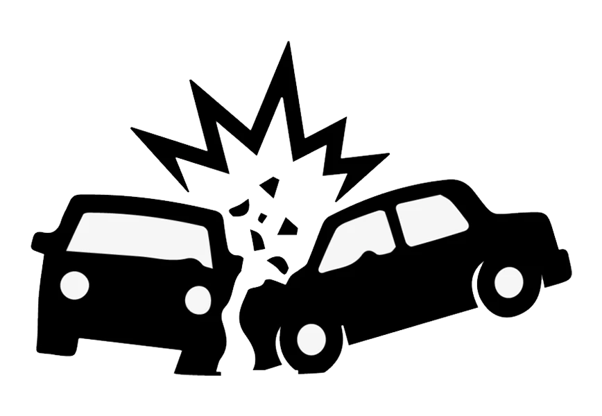 Free Premium PNG Two car crash illustration  black color