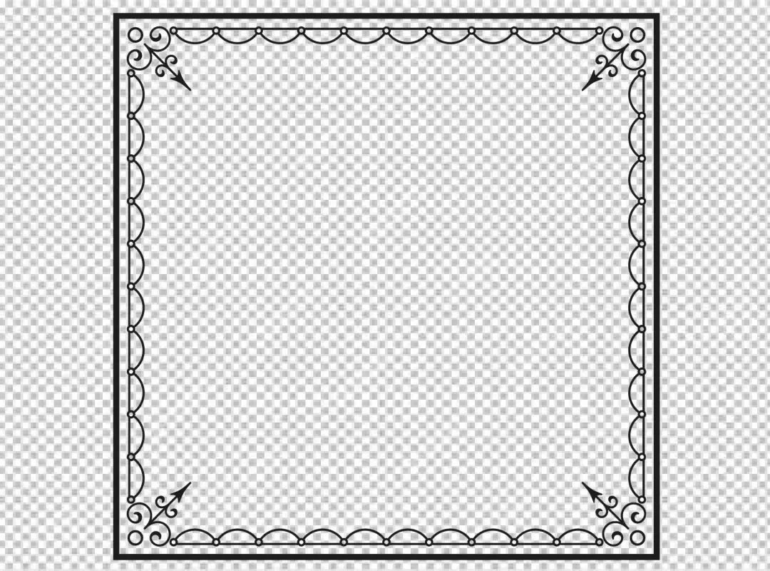 Free Premium PNG border divider frame element