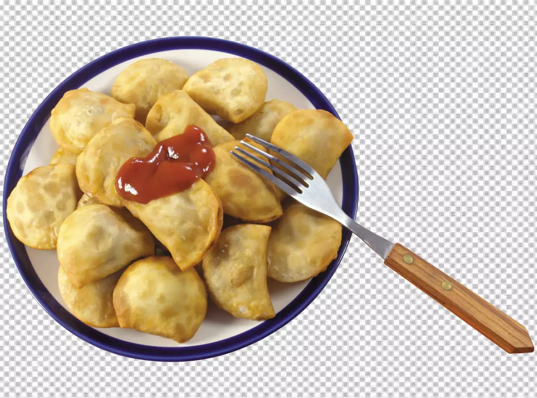 Free Premium PNG Dumplings with pork on plate