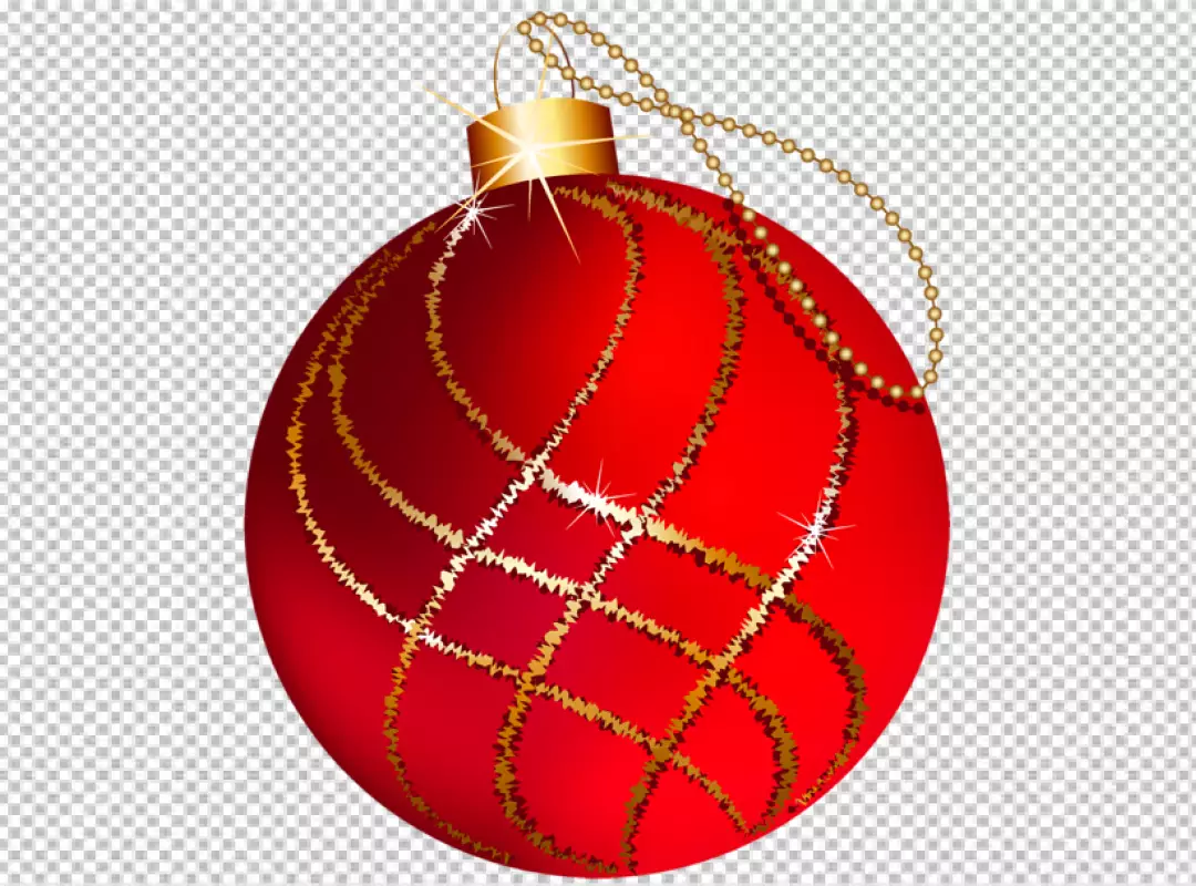 Free Premium PNG Three gold and red Christmas ornaments transparent background 