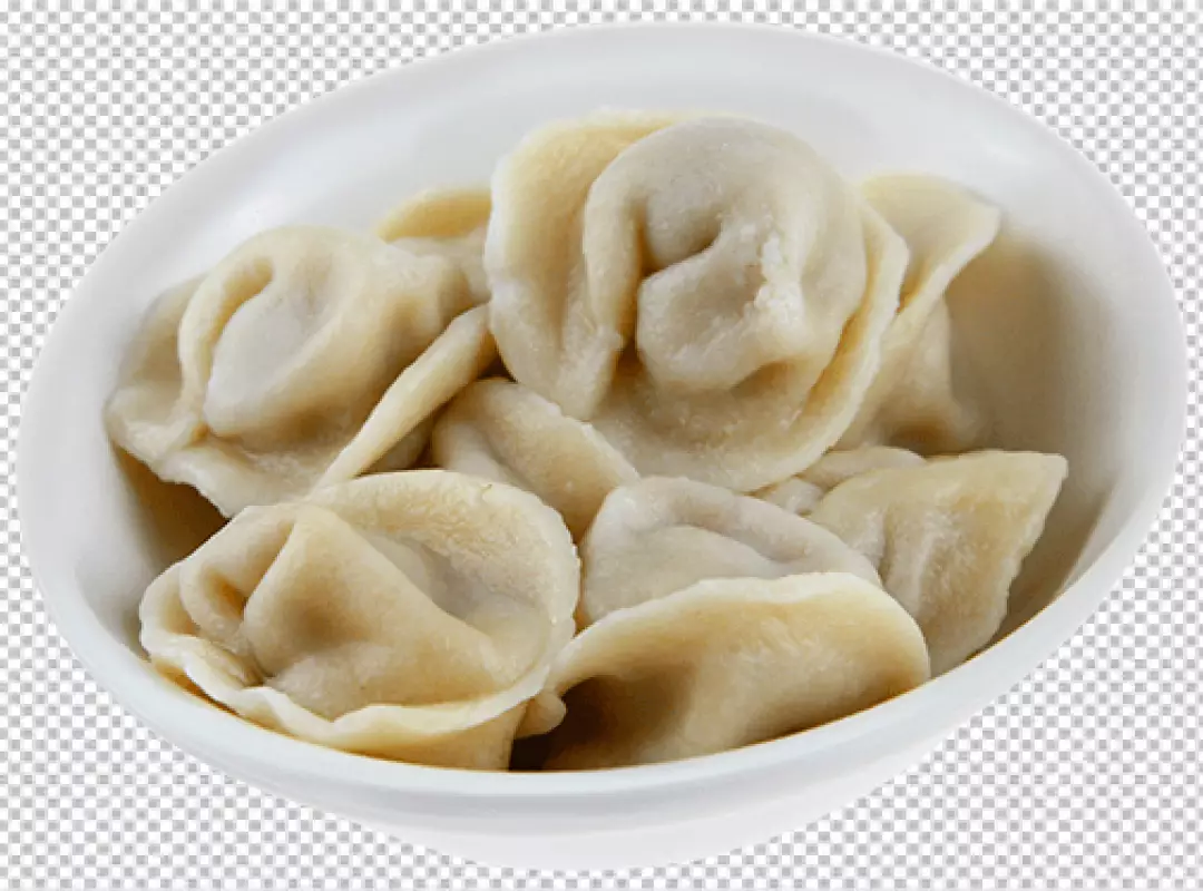 Free Premium PNG A bowl of dumplings on transparent background