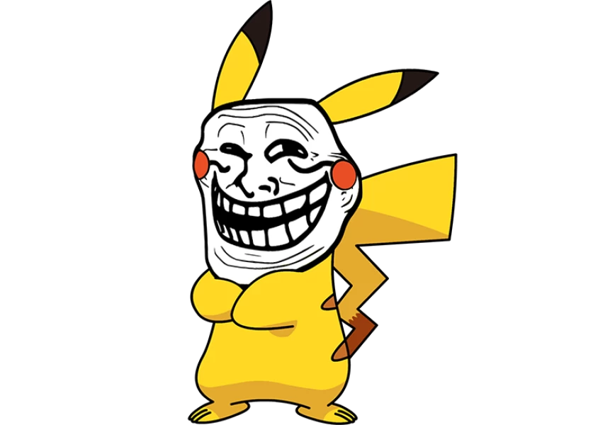 Free Premium PNG Pikachu Internet troll Rage comic Trollface Troll Face Quest Video Games | Pokémon troll game