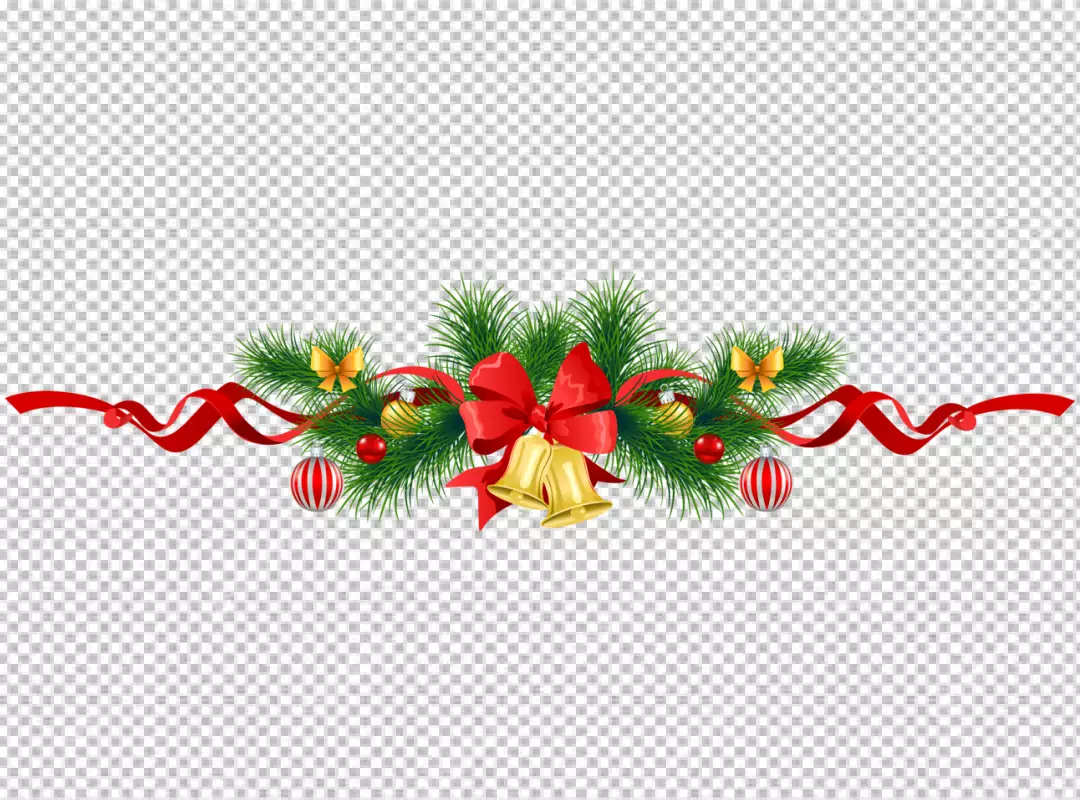 Free Premium PNG Realistic christmas decoration PNG