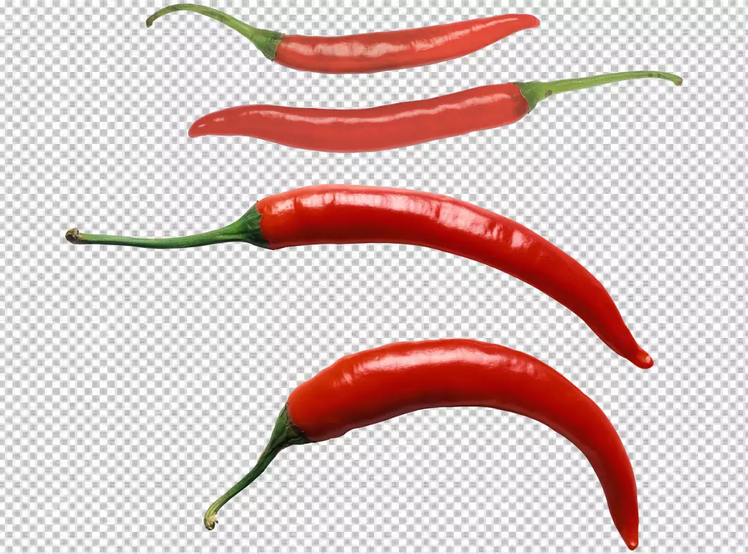 Free Premium PNG A red pepper with a green stem and a picture of a pepper