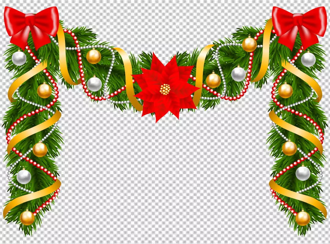 Free Premium PNG Christmas border design transparent BG