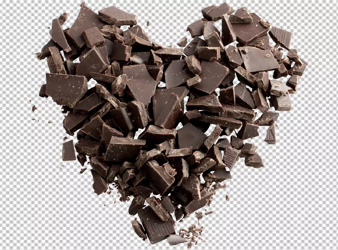 Free Premium PNG Love shape chocolate background | png background 