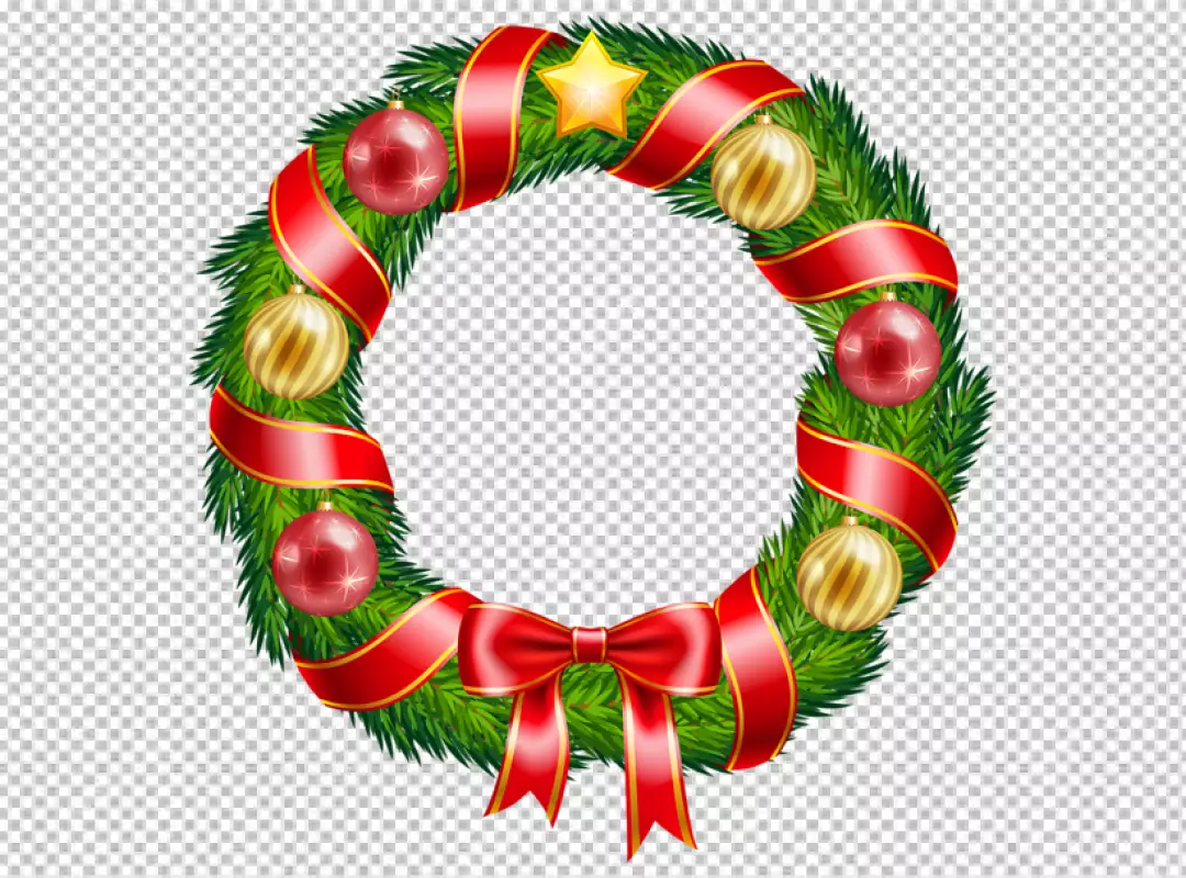 Free Premium PNG A wreath with a wreath that says quot christmas quot on png