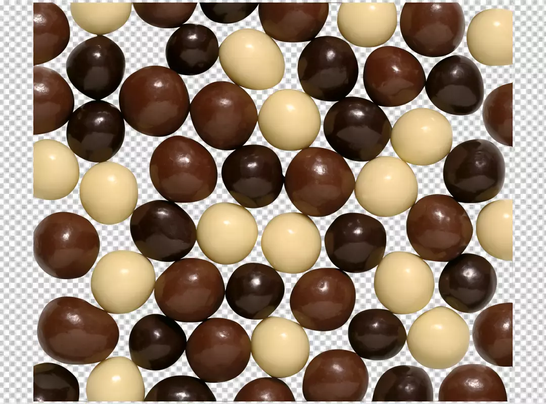 Free Premium PNG White and black chocolate candies  transparent background 