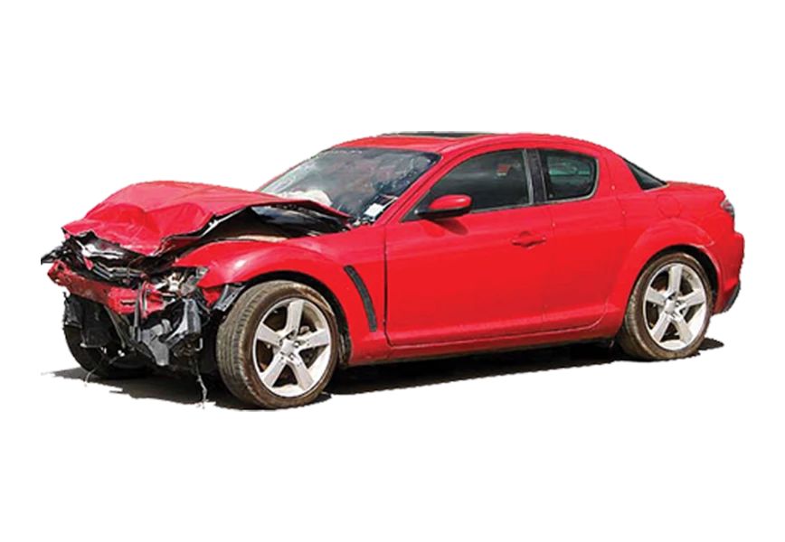 Free Premium PNG Sport car crash fully damage