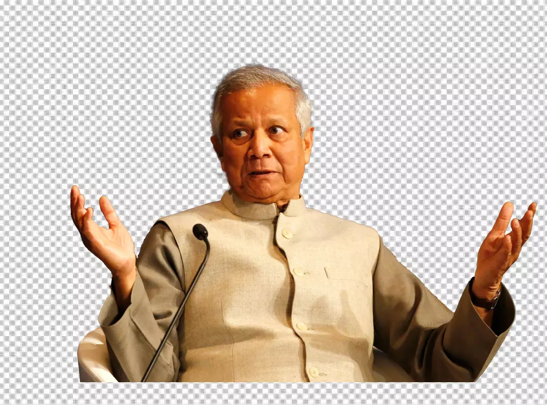 Free Premium PNG Prof. Dr. Muhammad Yunus talking