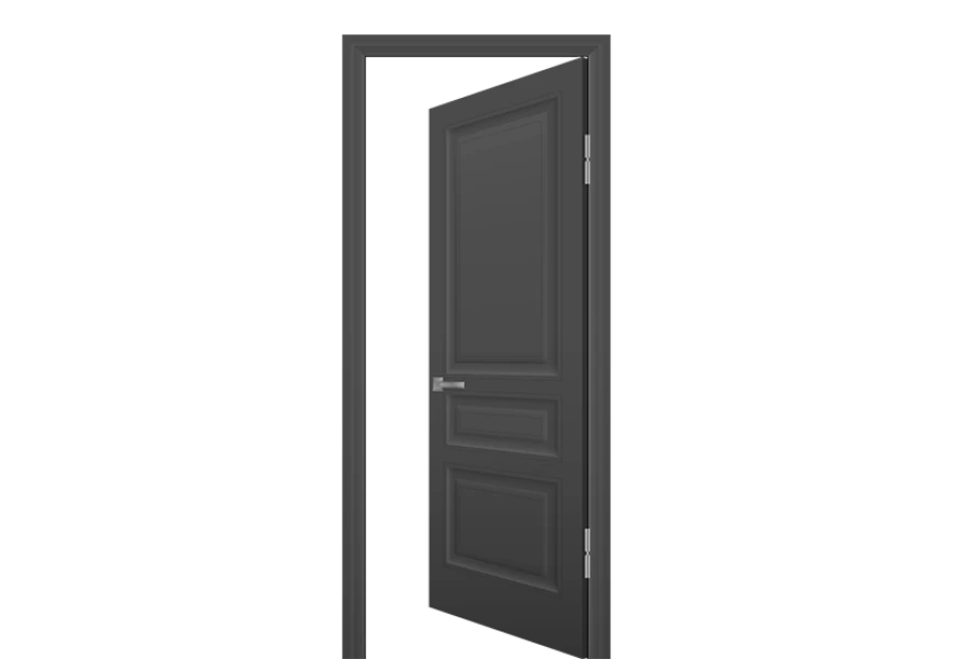 Free Premium PNG Open Door Grey Png Clip Art