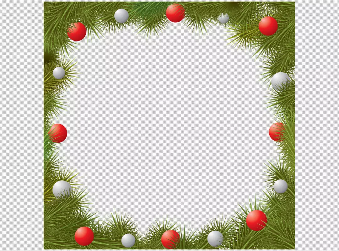 Free Premium PNG Realistic christmas wreath with flower PNG BG