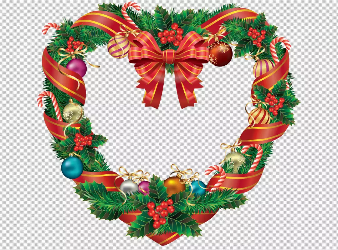 Free Premium PNG Christmas Wreath Hanger watercolor winter border png