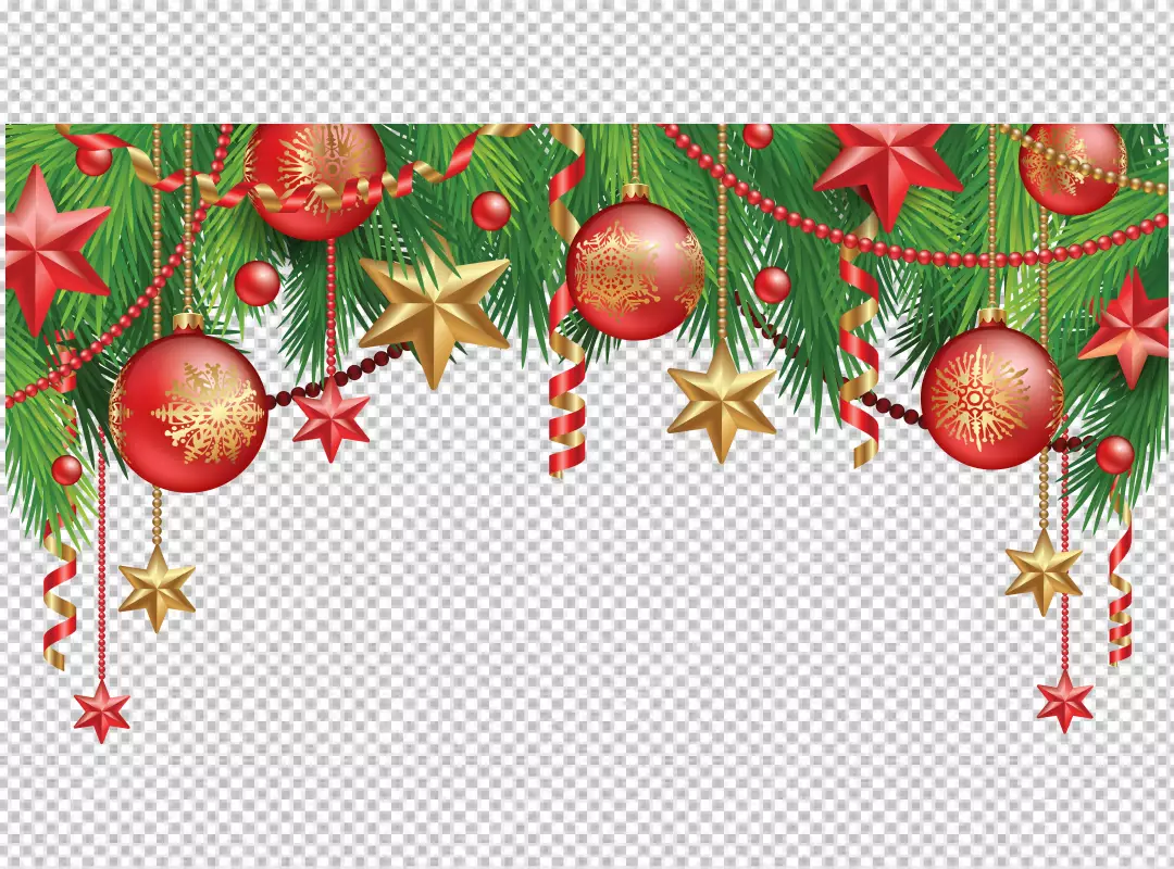 Free Premium PNG Floral christmas elements