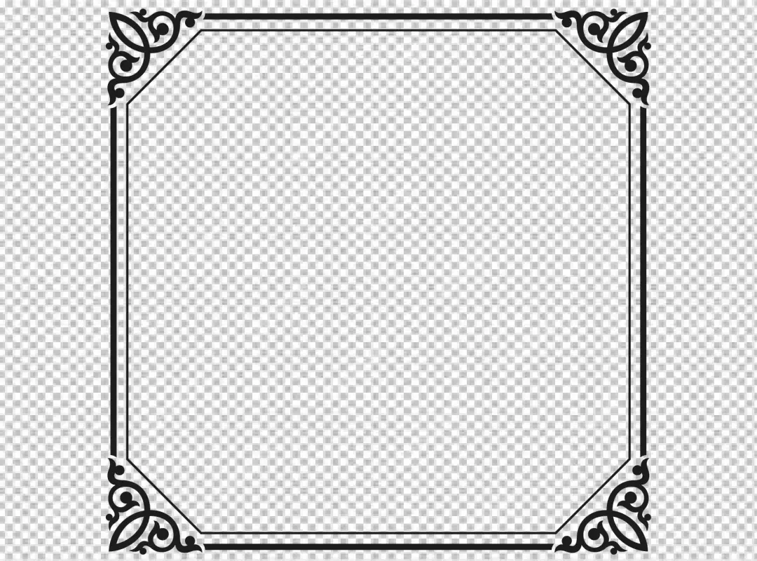 Free Premium PNG Frame design is made up of a series of interlocking circles and ovals