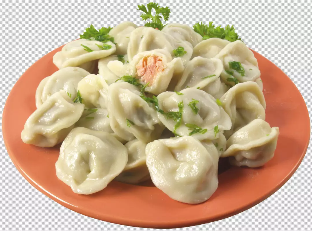 Free Premium PNG A bowl of dumplings with transparent 