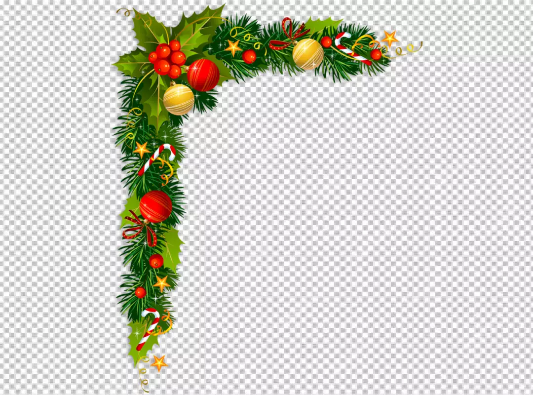 Free Premium PNG Floral christmas ornaments PNG