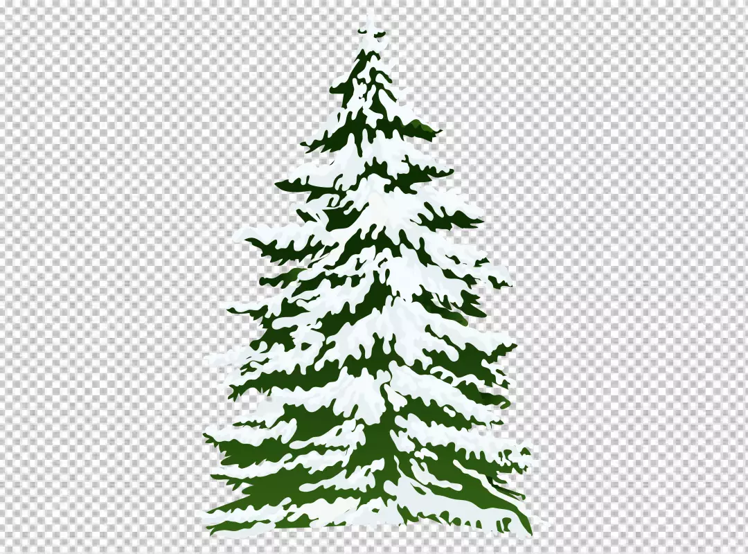 Free Premium PNG A christmas tree with a star on it