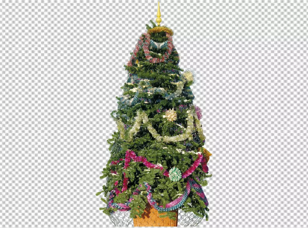 Free Premium PNG Decorated christmas tree in watercolor png