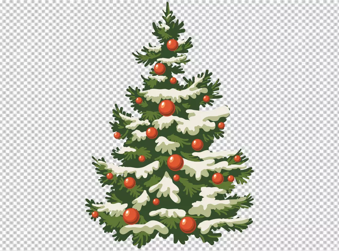 Free Premium PNG Christmas tree in realistic style on a PNG BG