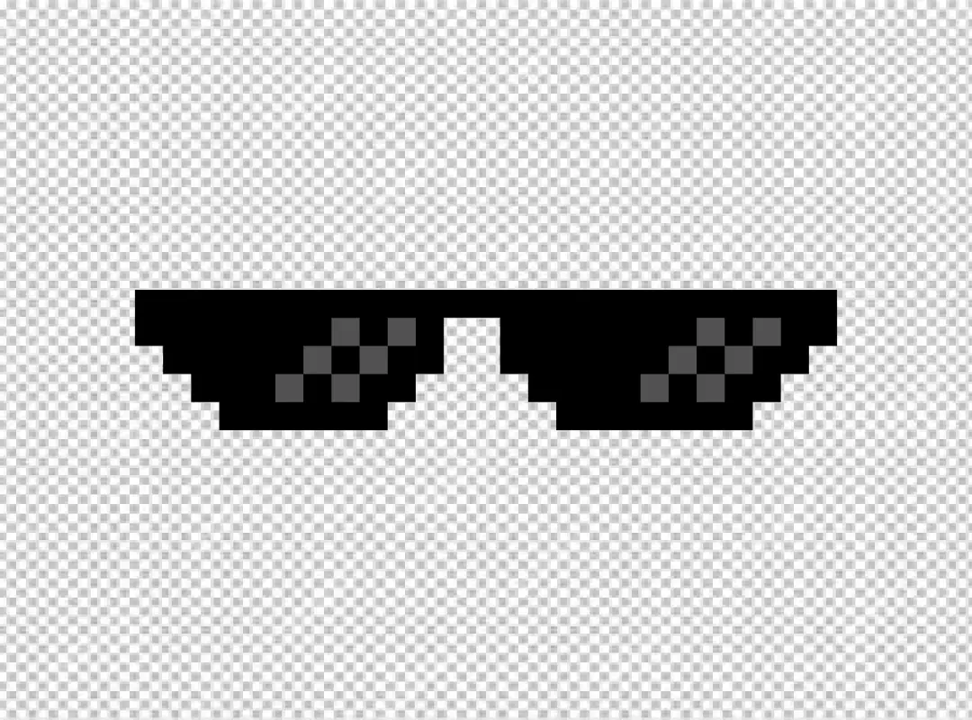 Free Premium PNG Flat design pixel art thug life sunglasses