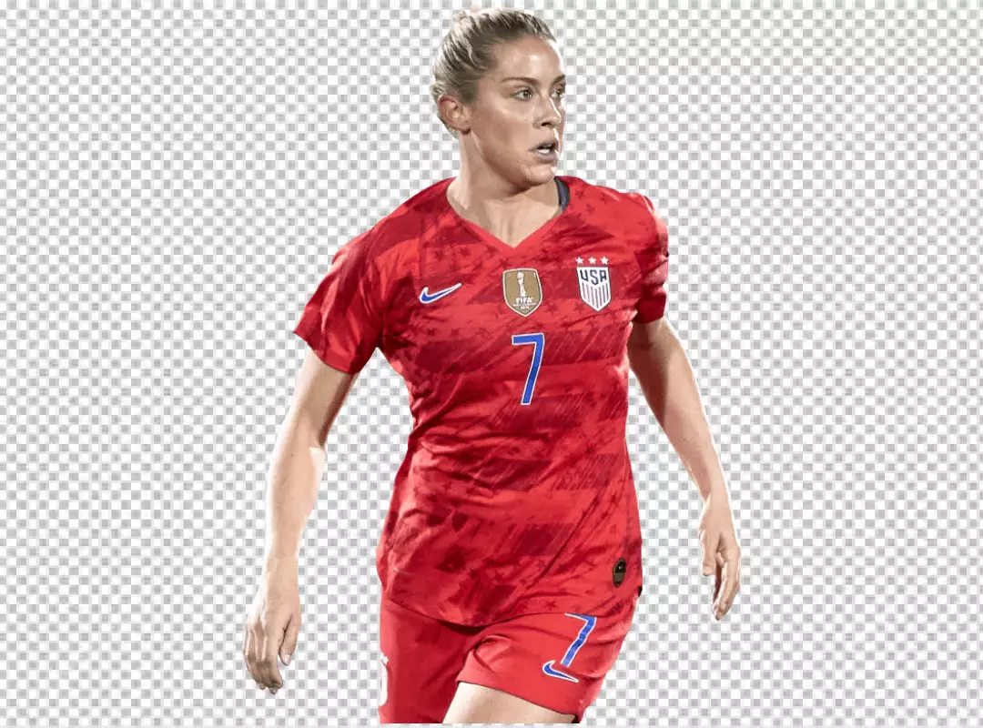 Free Premium PNG USA Women Football Player Abby Dahlkemper looking Fanny