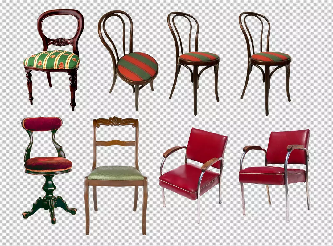 Free Premium PNG Different chair group transparent background 