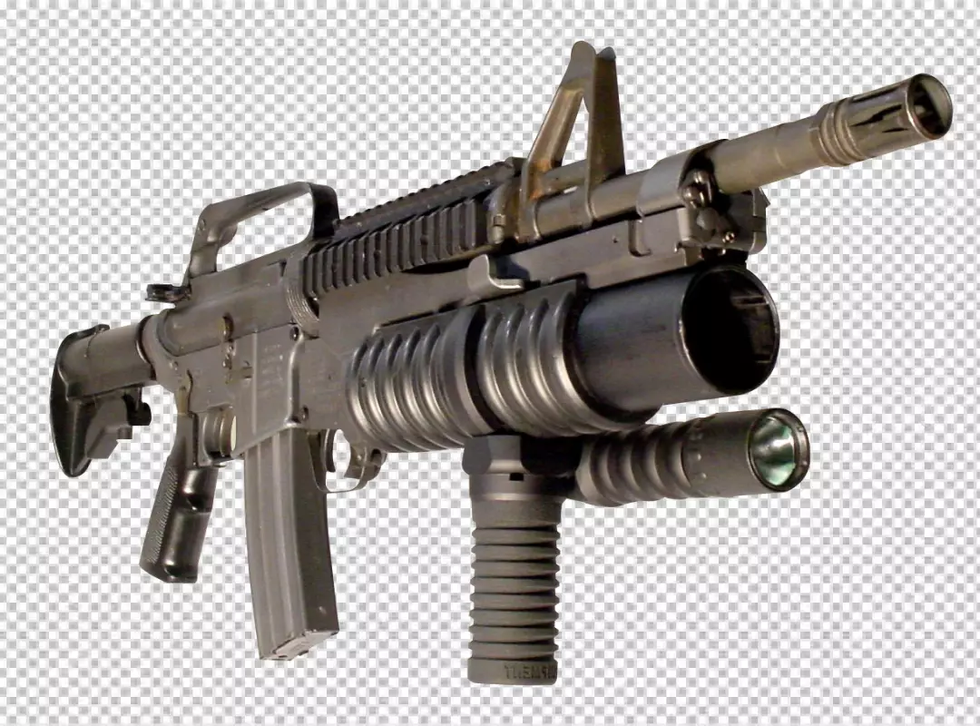 Free Premium PNG M203 is a valuable asset to the US military | M203 grenade launcher attached to an M16 rifle